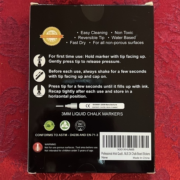 Brand New Set of Liquid Chalk Markers Bright Concentrated Arts Crafts Classroom - Picture 11 of 16